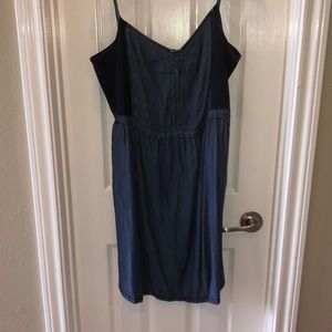 Blue jean dress with pockets